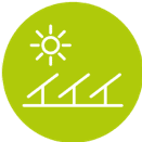 Duurzaam toekomstbeeld van werklandschappen met groene technologieën.