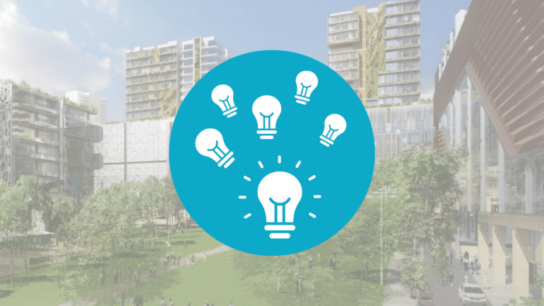 Innovatieve werklandschappen van de toekomst met duurzame groene stadsontwikkeling.