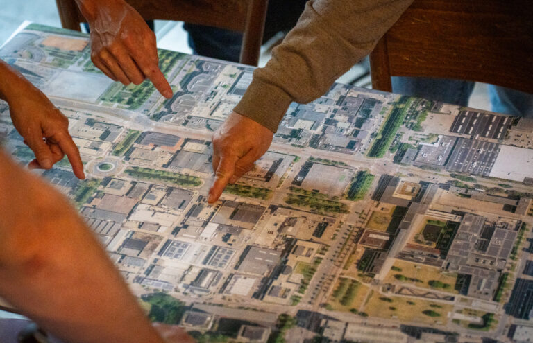 Innovatieve werklandschappen van de toekomst, duurzame stedelijke ontwikkeling, toekomstgericht planning.