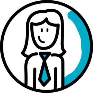 Icoon van een ondernemer met een stropdas